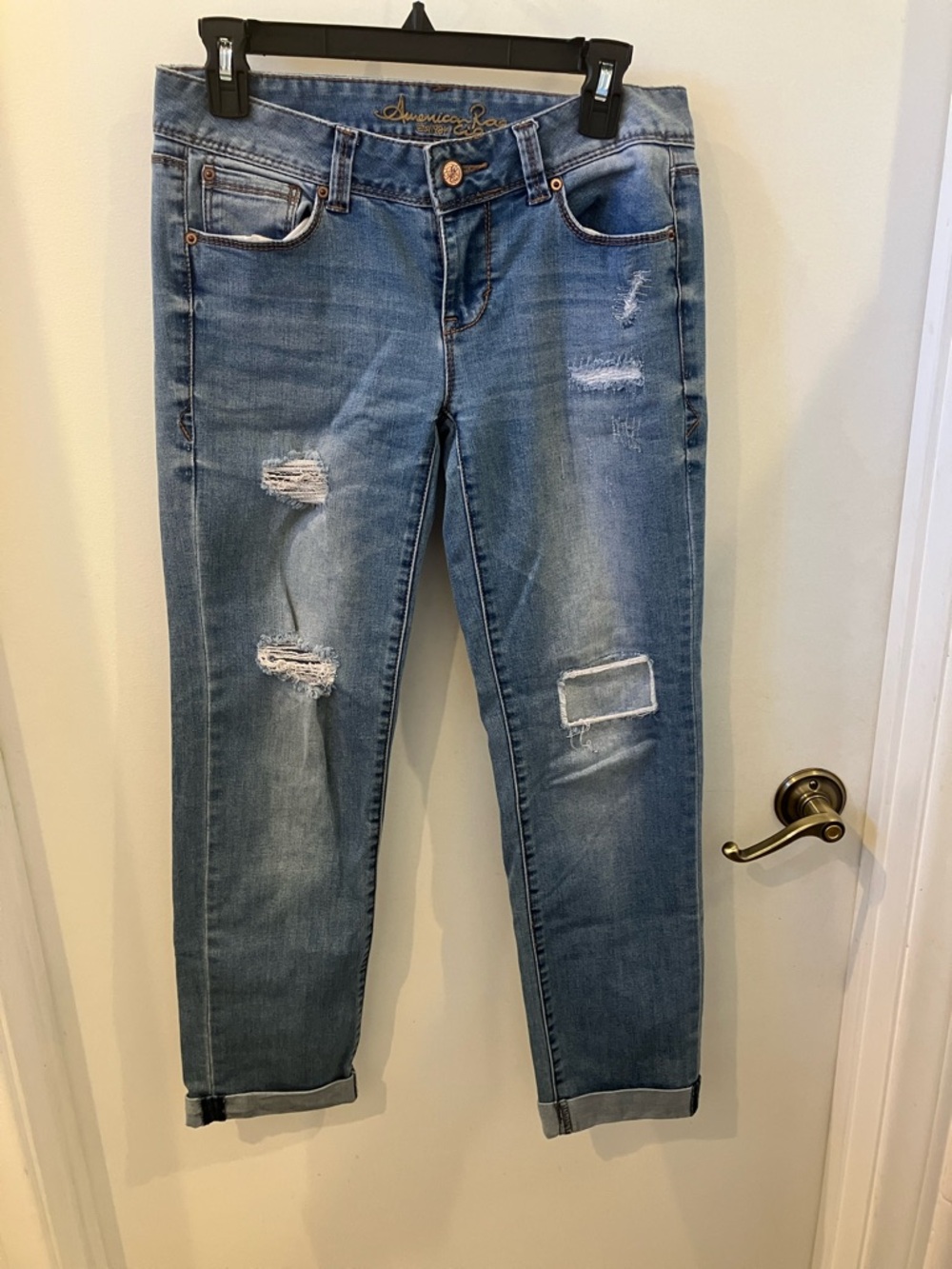 American Rag Light Blue Distressed Boyfriend Jeans